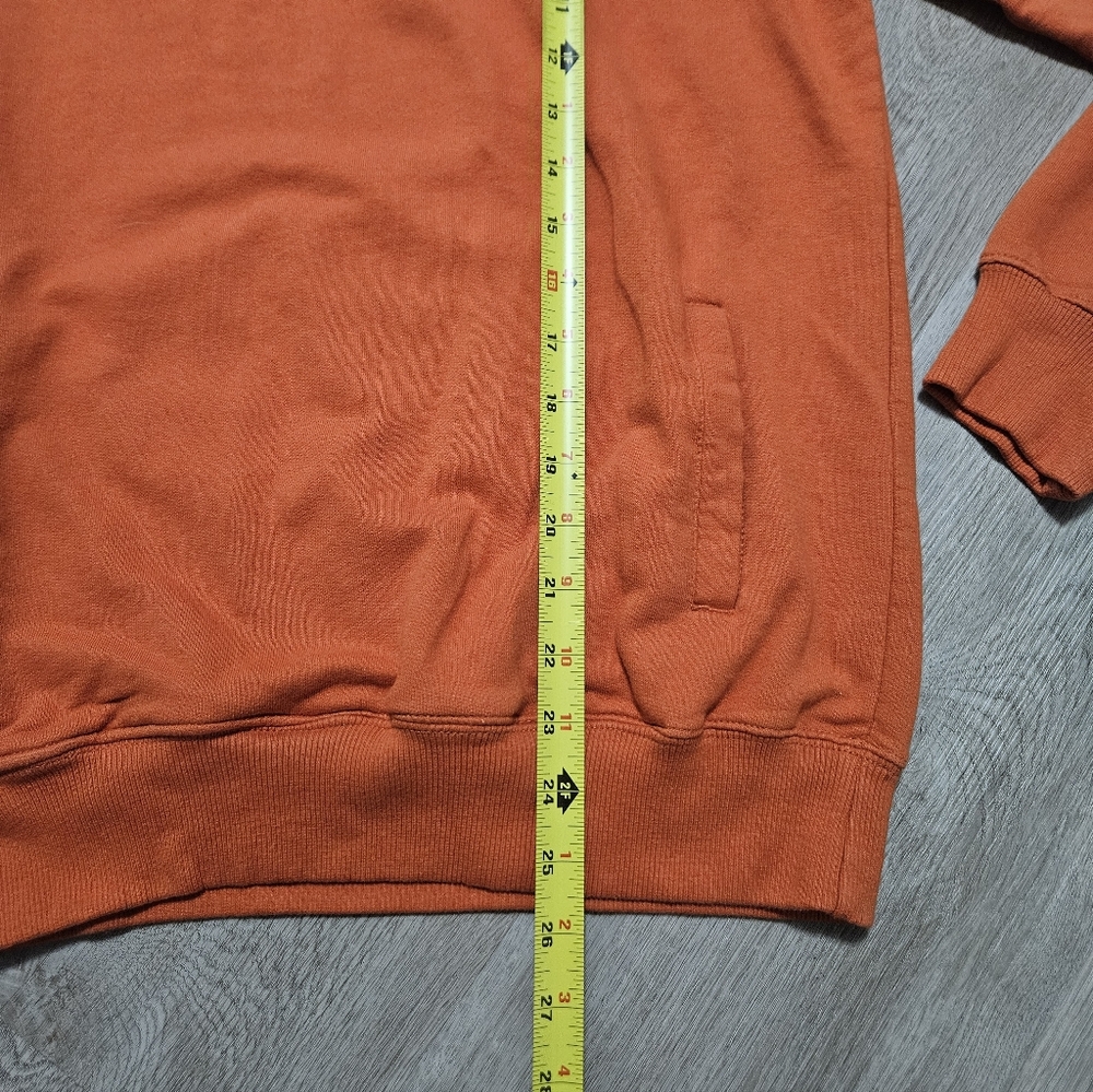 Women's Quarter-Zip Pullover Jacket - Burnt Orange - Picture 4 of 5